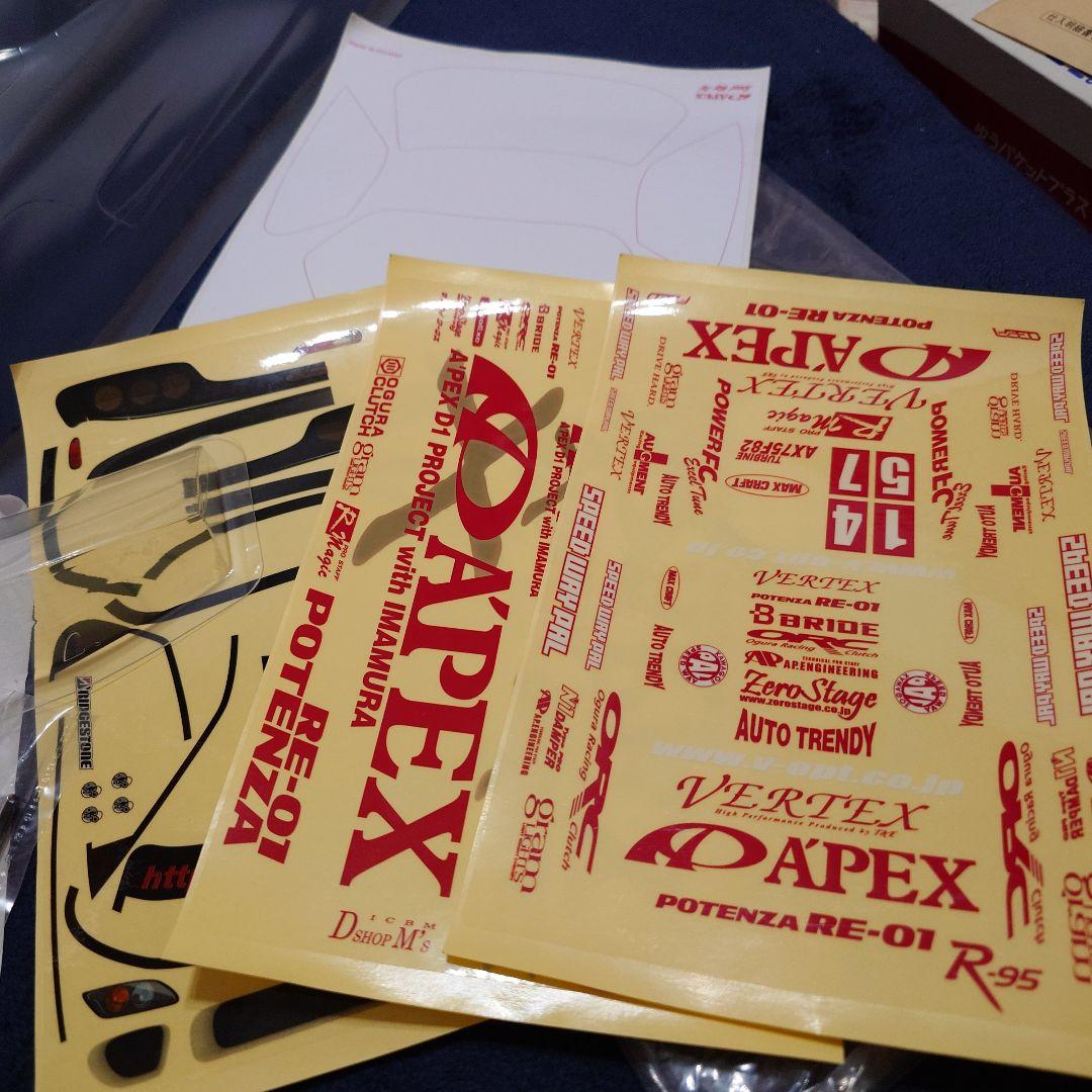ラジコンドリフト　ＦＤ３Ｓ RCカー ボディ 透明 ステッカー付き