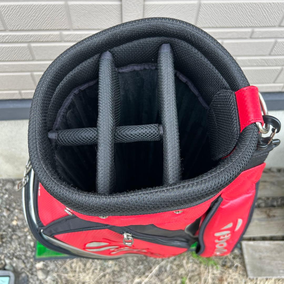 テーラーメイド Carlsbad,CA キャディバッグ 9型　レッド/ブラック