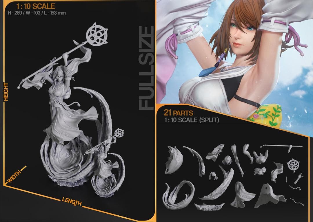 1/10　未塗装 未組立　フィギュア　ガレージキット　【 ユウナ FFX 】