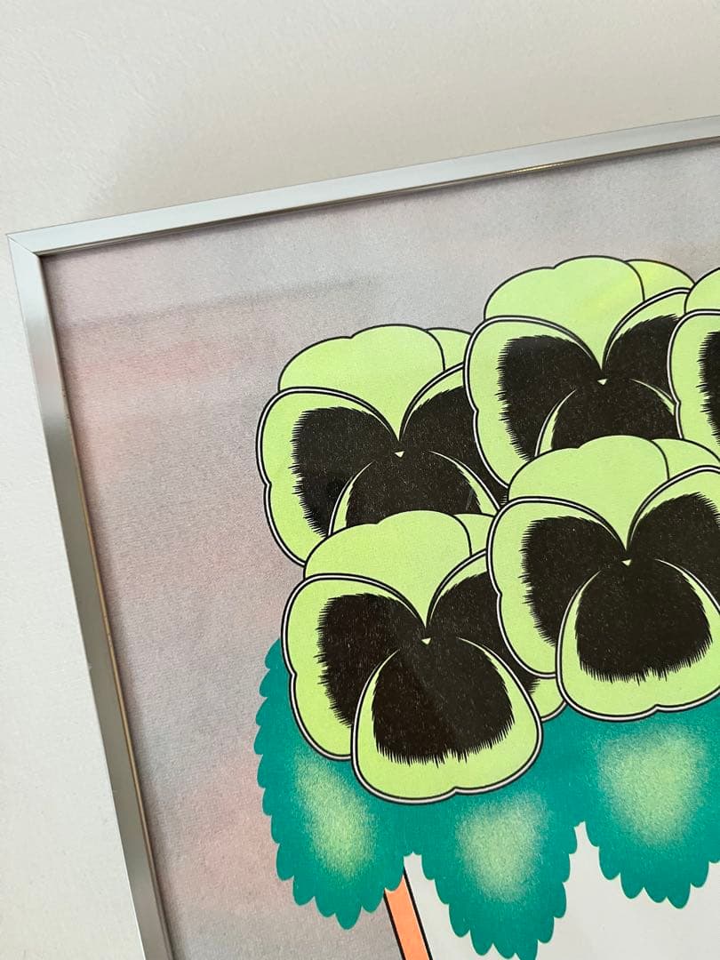 水越智三　pure tomato パンジー　鉢植え　花　イラスト