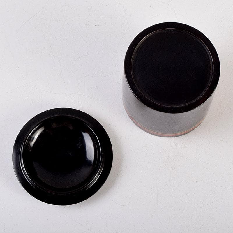 茶道具　黒漆　茶器　時代箱　V　8814