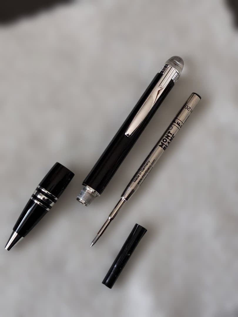 ◾️美品◾️モンブランスターウォーカーボールペン◾️ミッドナイトブラック◾️新品リフィル