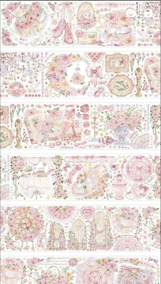 海外 マステ 装飾 少女的野餐 虹光 PET マスキング テープ 切り売り