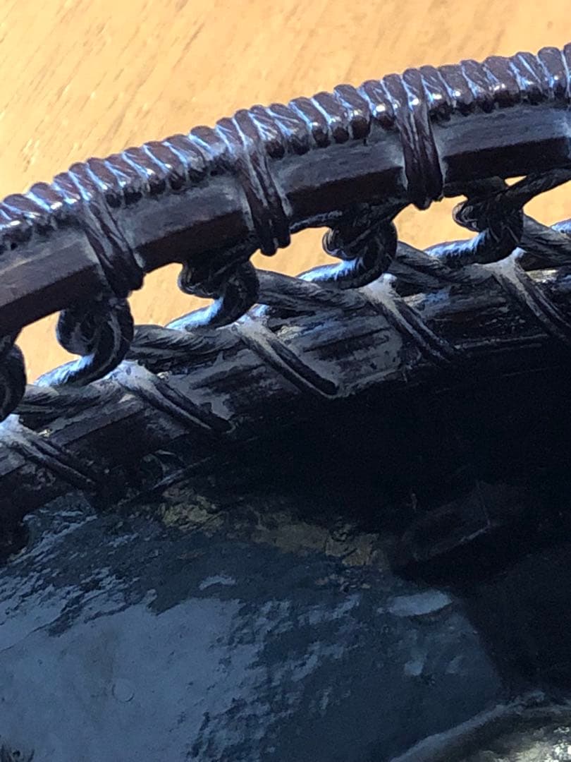 c-13 茶道具 透かし六角炭斗 炭籠 紙箱