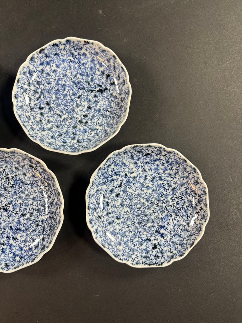 150 伊万里　古伊万里　花唐草　唐草　小皿　5枚