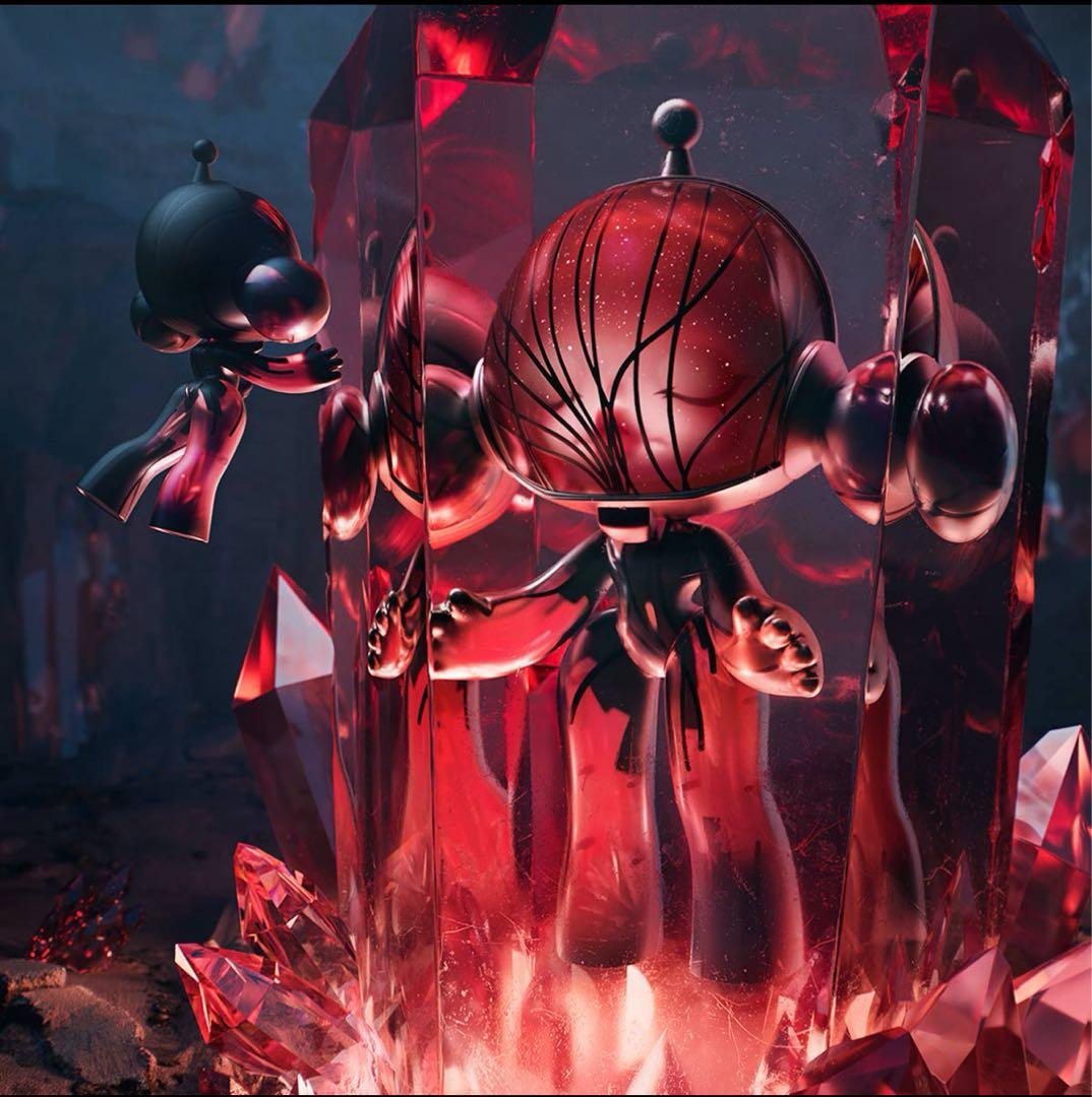 MEGA α SKULLPANDA 1000% Red Crystal正規品全新