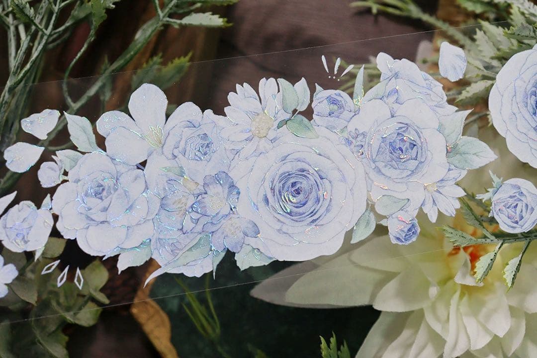 新品　椿山漫藍　PET貝殻光マスキングテープ　マステ