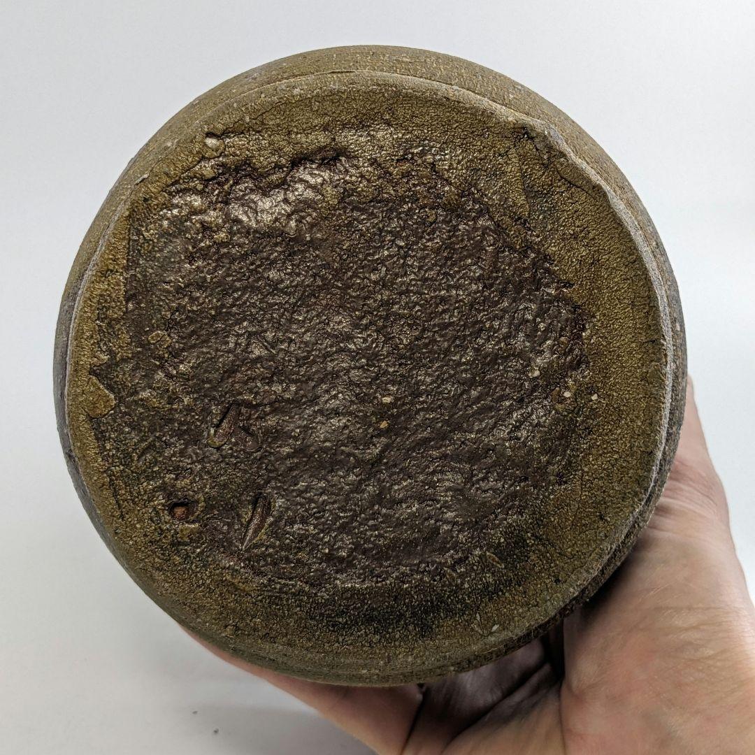 岡山県重要無形文化財 金重晃介 備前焼 耳付花入 合箱 花瓶 花器 置物 華道具