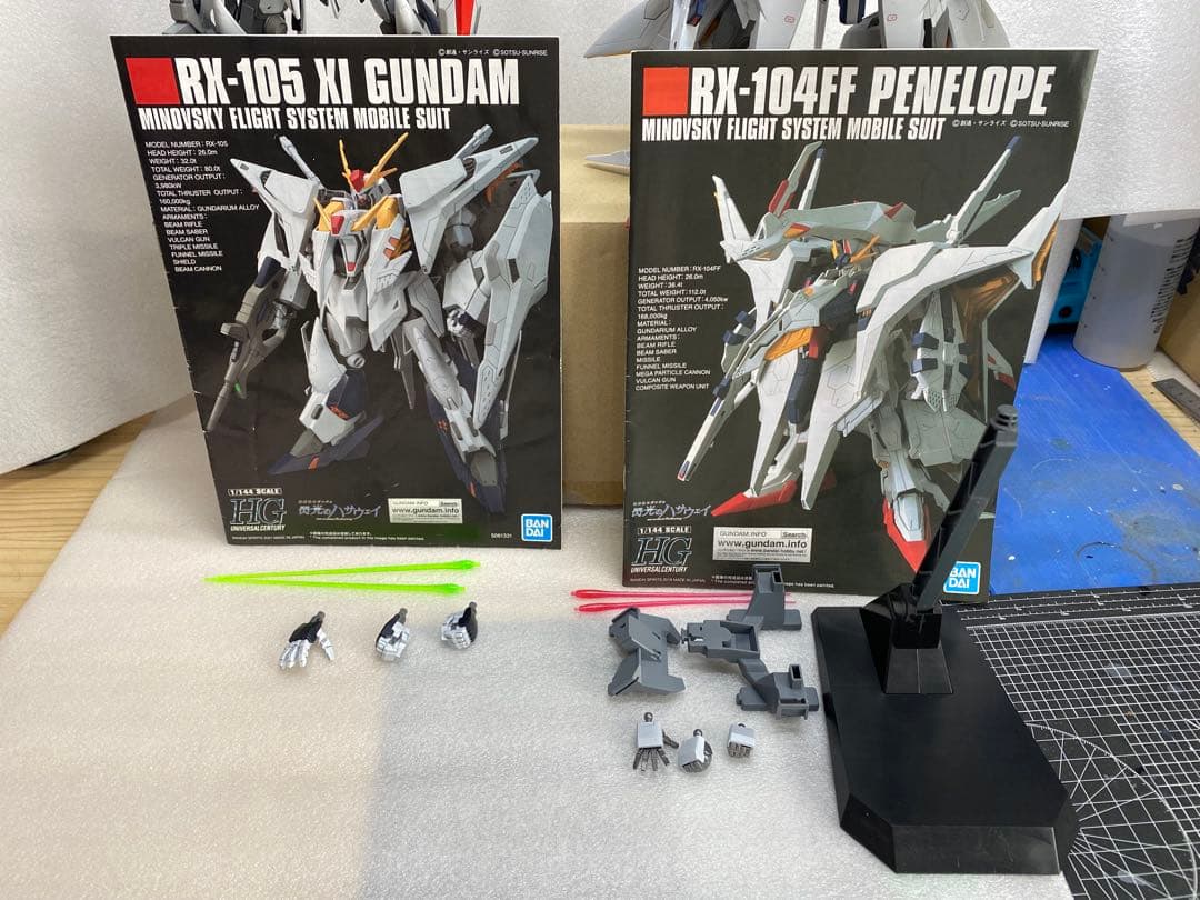 へ*ろ様 HG XI ガンダム、ペーネロペー 2体セット　全塗装　閃光のハサウェ