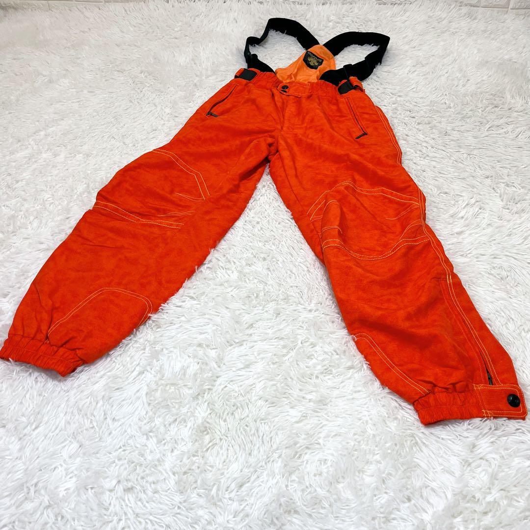 平成レトロ 90s DESCENTEスノーウェア上下 L オレンジ スキースノボ
