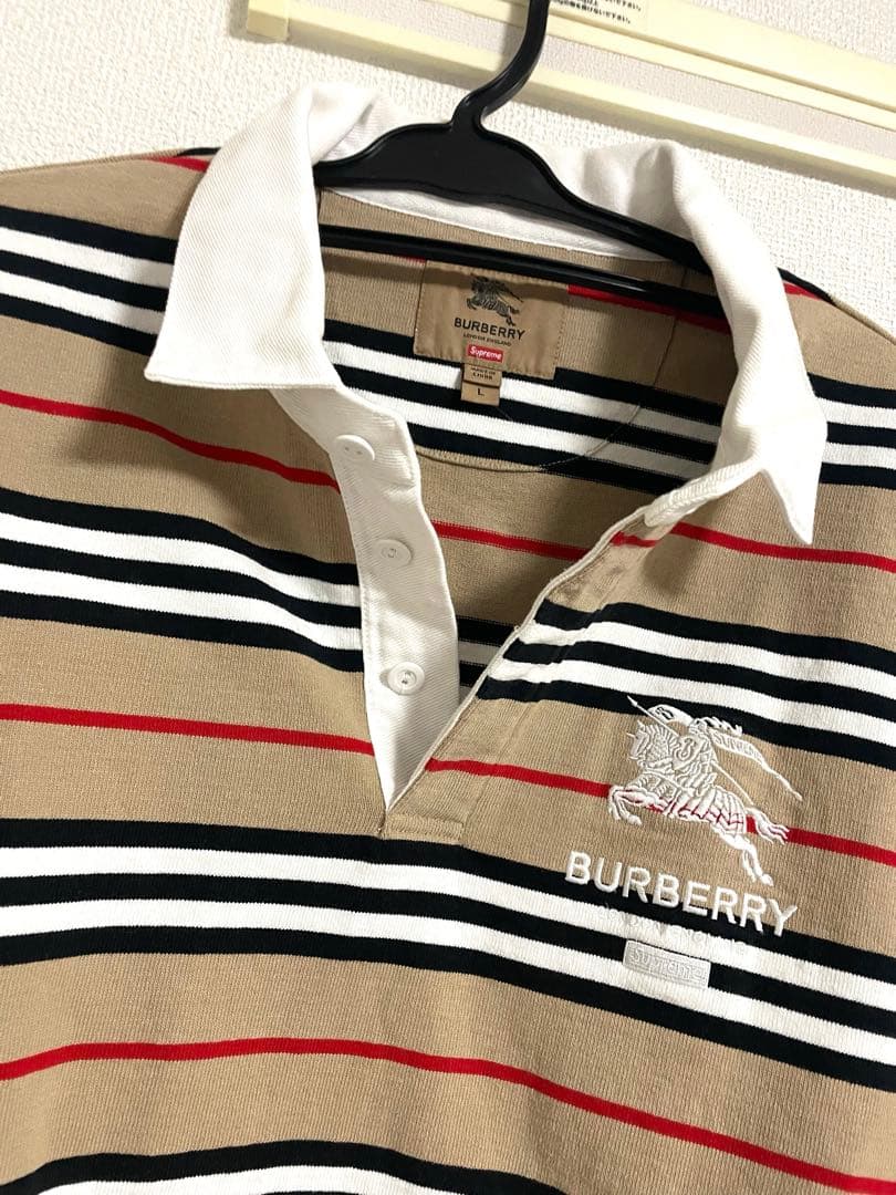 値下げ　BURBERRY supreme ラグビー　シャツ