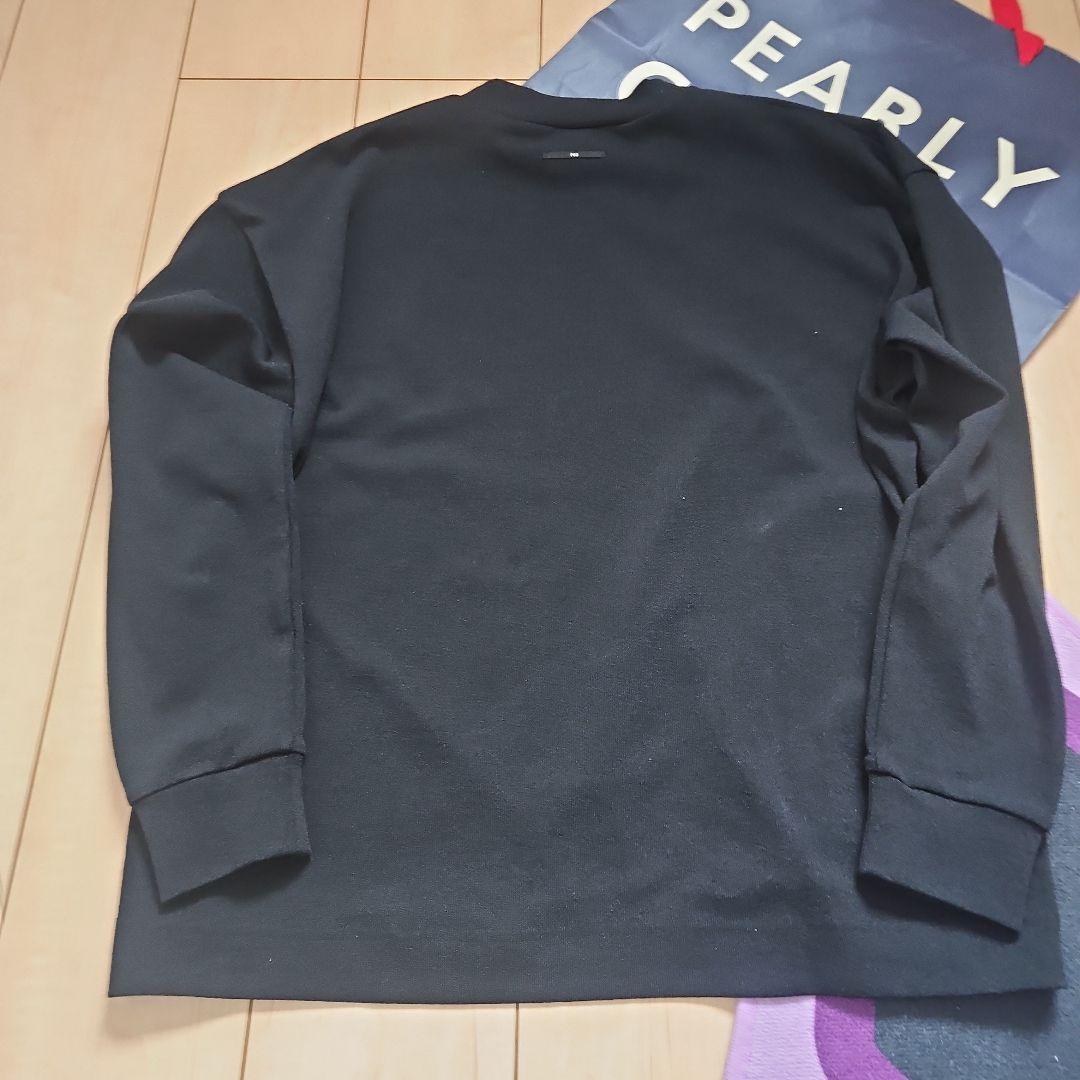 PGGロゴ入り黒長袖セーター