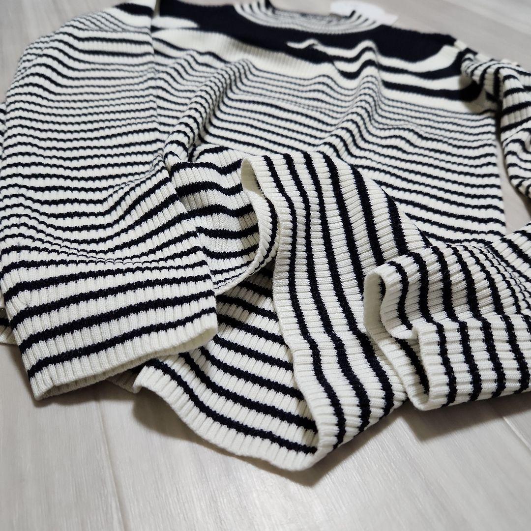 新品☆sandie☆ゴルフ2点セットショートパンツ防風 発熱リブニット M 紺白