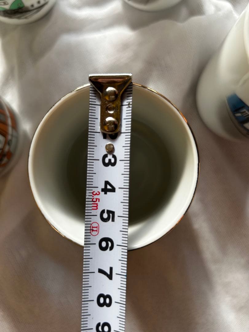 セール【レア・美品】流山電鉄　流鉄　湯飲み　9個セット　湯呑み 陶器 レトロ