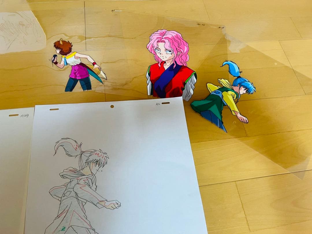 幽☆遊☆白書　蔵馬　妖狐　冨樫義博先生直筆サイン色紙　幻海.ボタンセル画セット