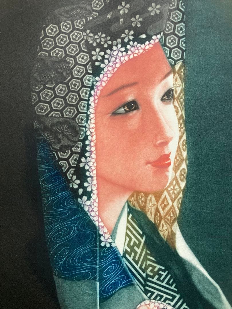 【真作保証】高橋潮 エッチング 直筆サイン 美人 版画 絵画 銅版画