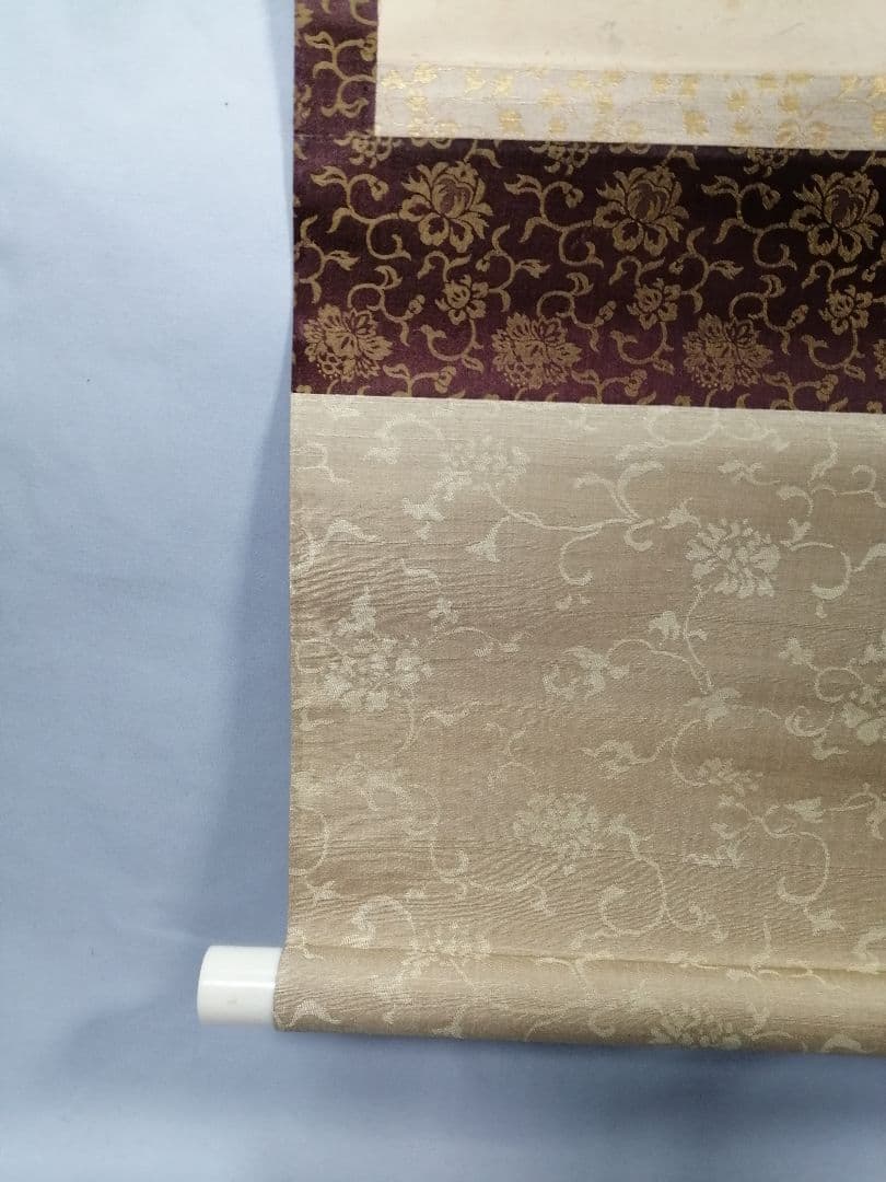 【茶道具】松村景文筆　『梅と鶯』　絵　茶軸　掛軸B931