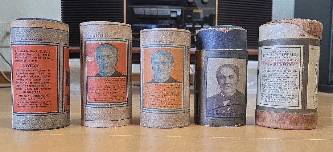 アンティーク エジソンレコード 円筒型レコード
