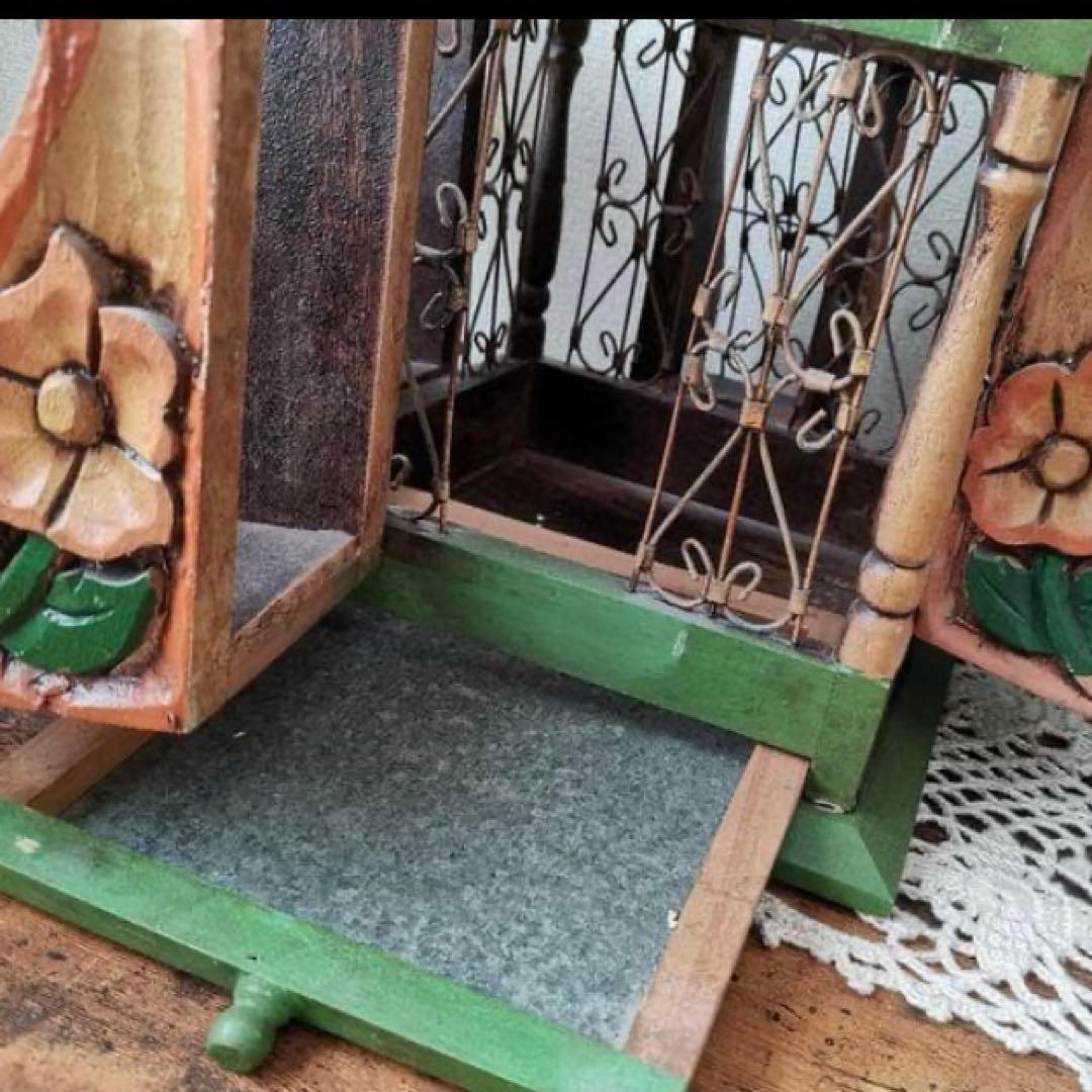 フランス　アンティーク　鳥籠　バードゲージ　ブロカント　シャビー　19世紀　V1