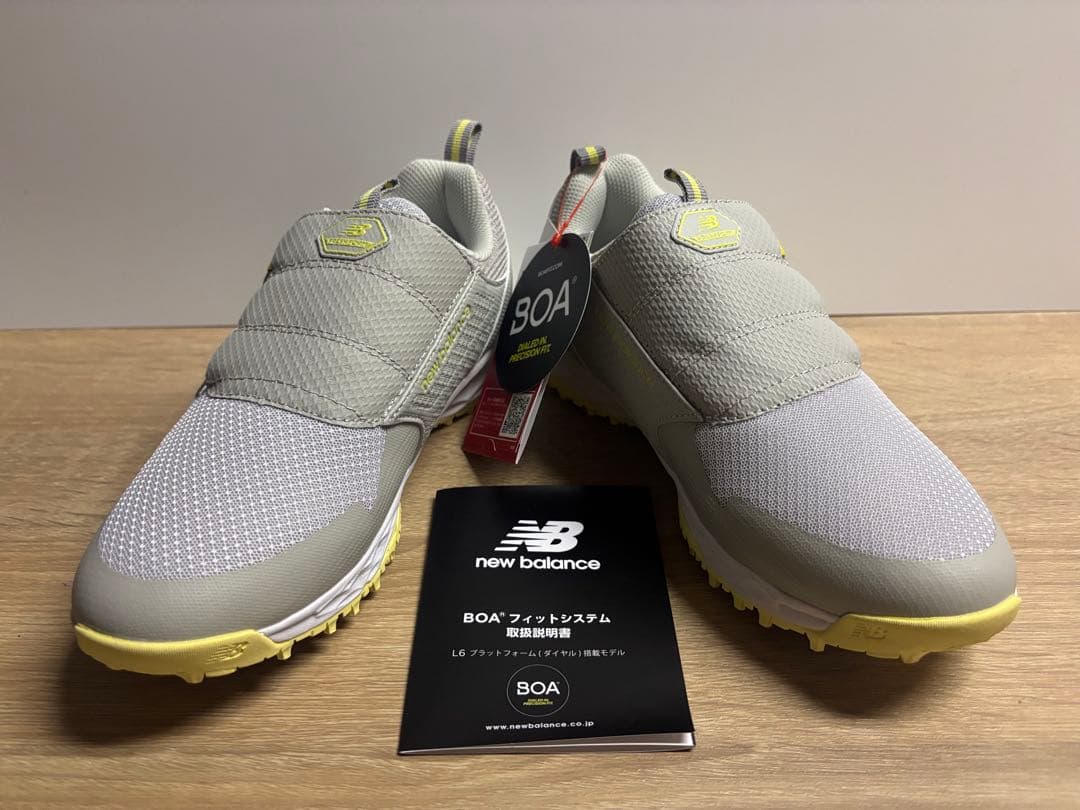 未使用 24.5cm 2E ニューバランスゴルフシューズ WGB4700Gグレー