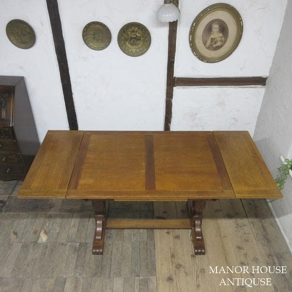 イギリス アンティーク 家具 ドローリーフテーブル ダイニング 英国 6239d