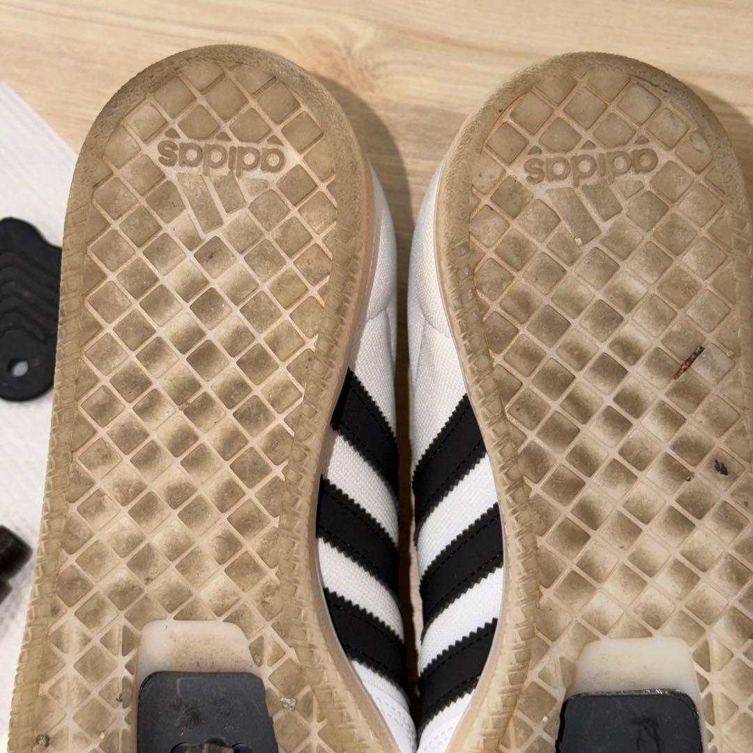 adidas velosamba white　SPDペダルセット