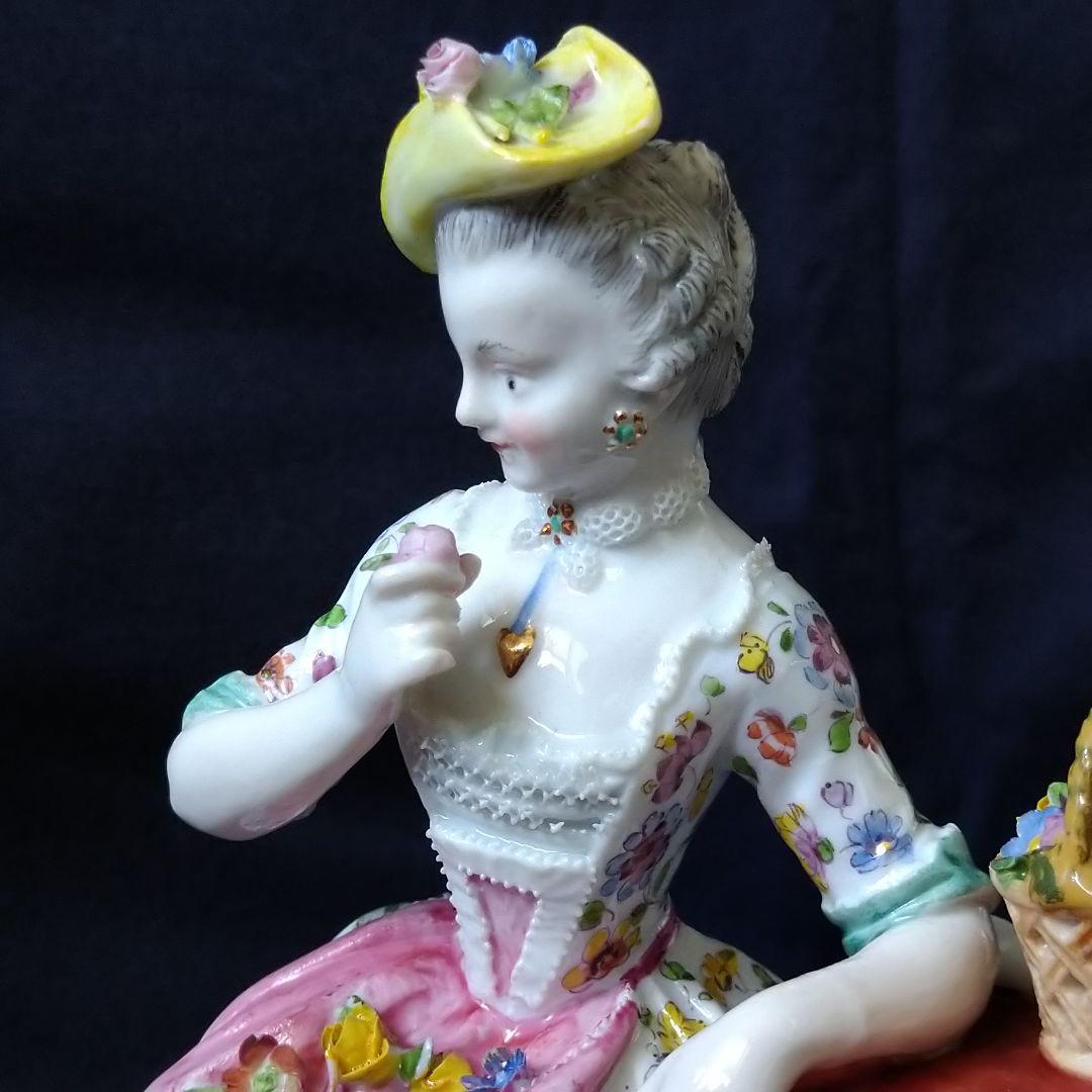 ✤1924年以前マイセン(Meissen)フィギュリン『五感の寓意(嗅覚)』