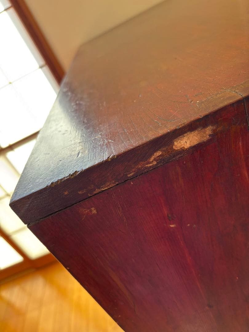 アンティーク　飴色のツヤ美しいシンプル和箪笥　たっぷり収納