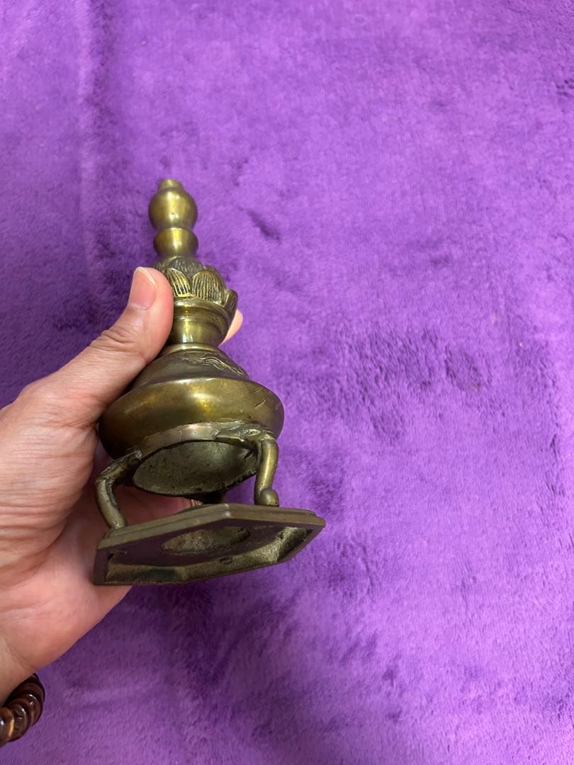 金属工芸 ロウソク立て 仏具 仏教美術 インテリア オブジェ