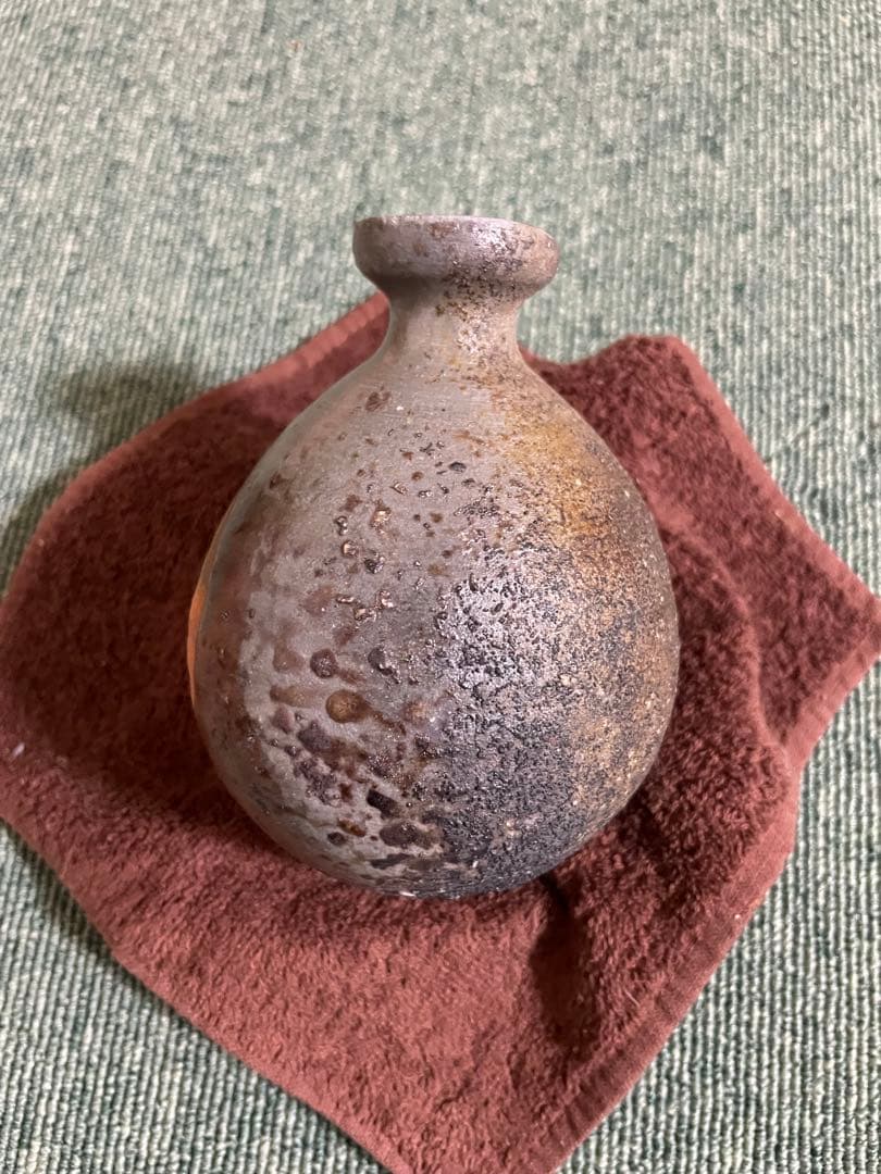 備前焼　希少　灰かぶり　徳利(3)