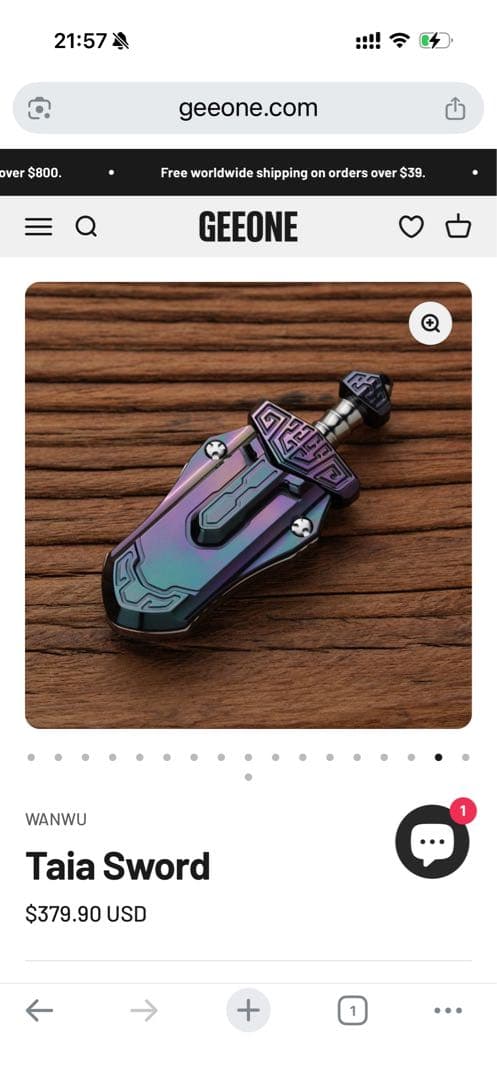 「トマト様　正規品」WANWU Taia Sword Zr製　フィジェットトイ