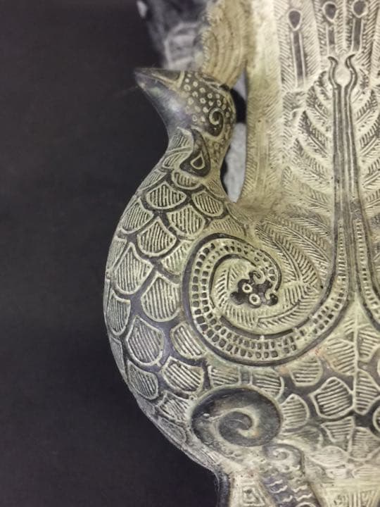 青銅四方尊  時代物  花器 花入  茶道具 華道具 生花