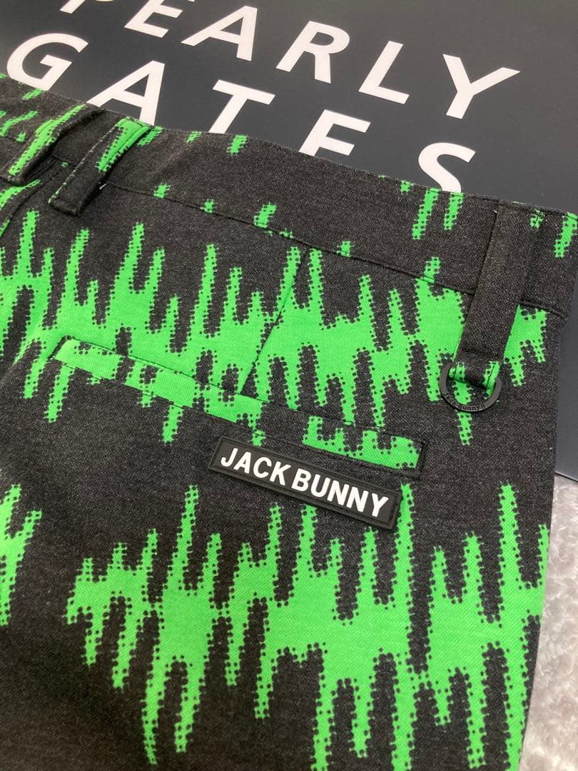 新品 パーリーゲイツ ジャックバニー ダブルカノコ裏起毛パンツ(4)サイズM/緑