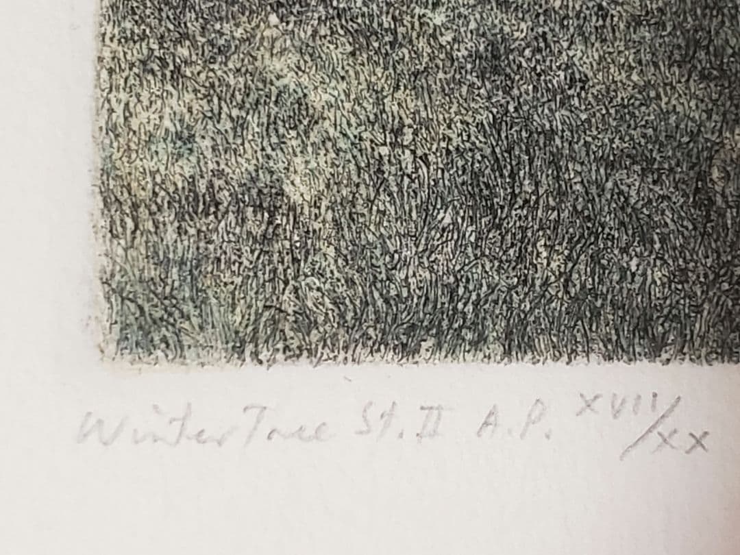 銅版画 冬の樹 1985年