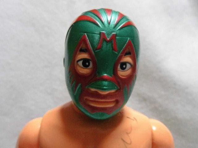 希少品　マルサン　ミル・マスカラス　ソフビフィギュア　本人サイン入り