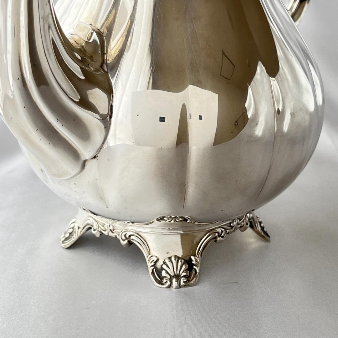 【Haddon】メロンフォルムのティーサービス 4点【シルバープレート】