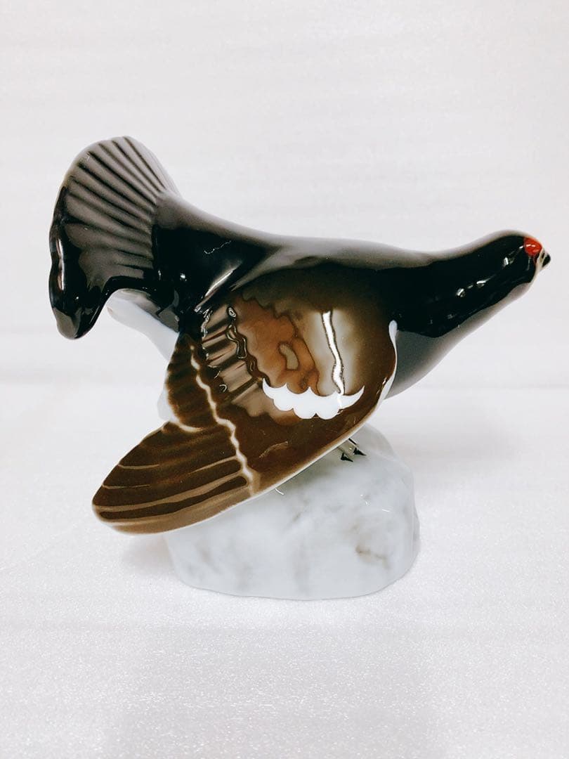 ノルウェー王室御用達Porsgrund陶磁器置物、国鳥「Heath Cook」