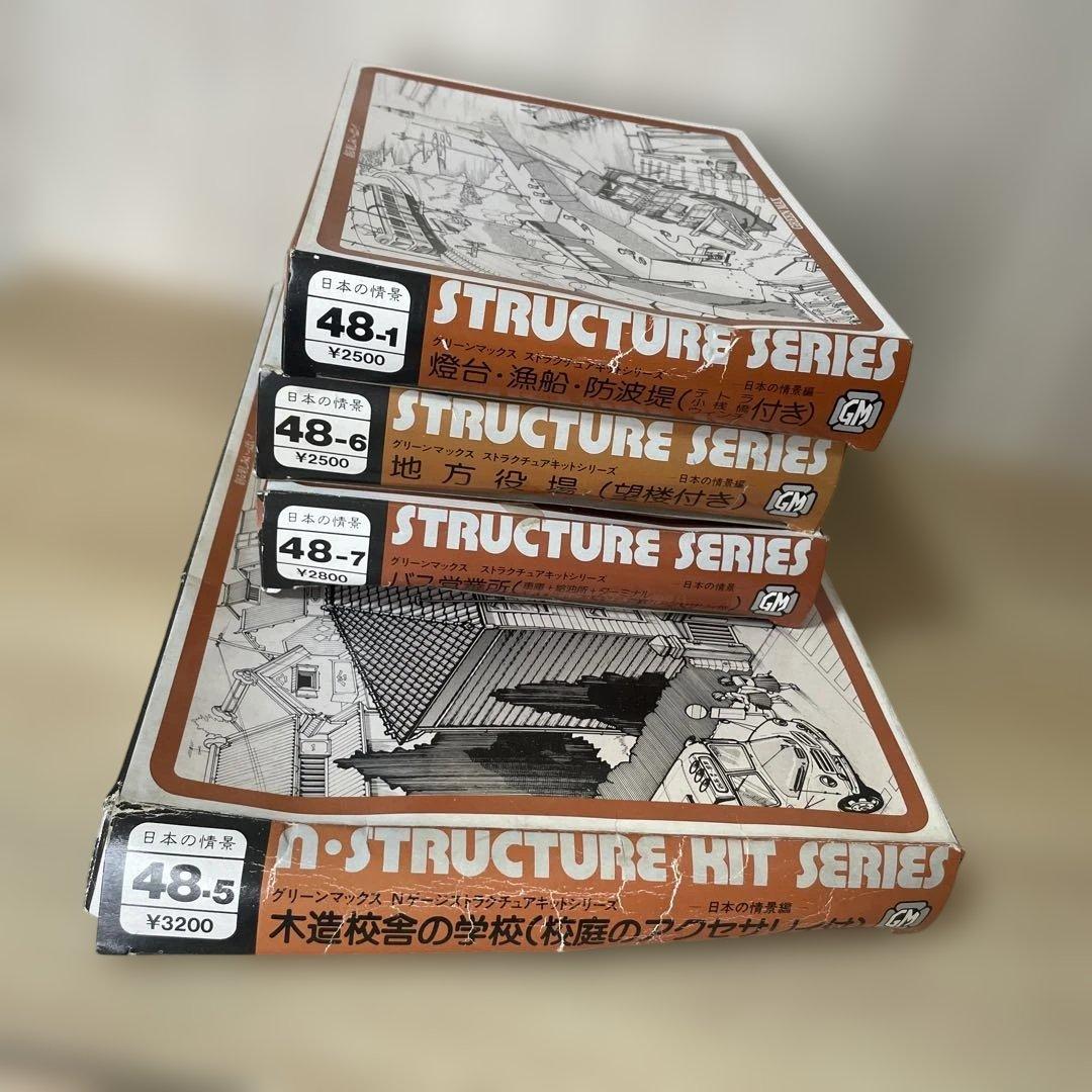 GREEN MAX 建築模型 日本情景 48系 4点セット 未組立. Ln578