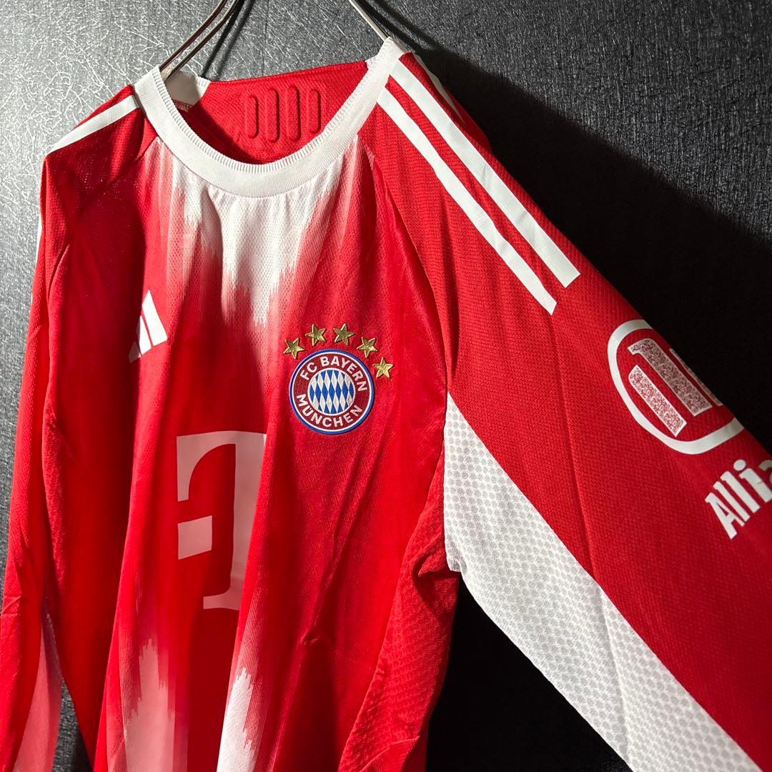 【★バイエルン】 adidas サッカー 最新 ユニフォーム 長袖 赤 2XL