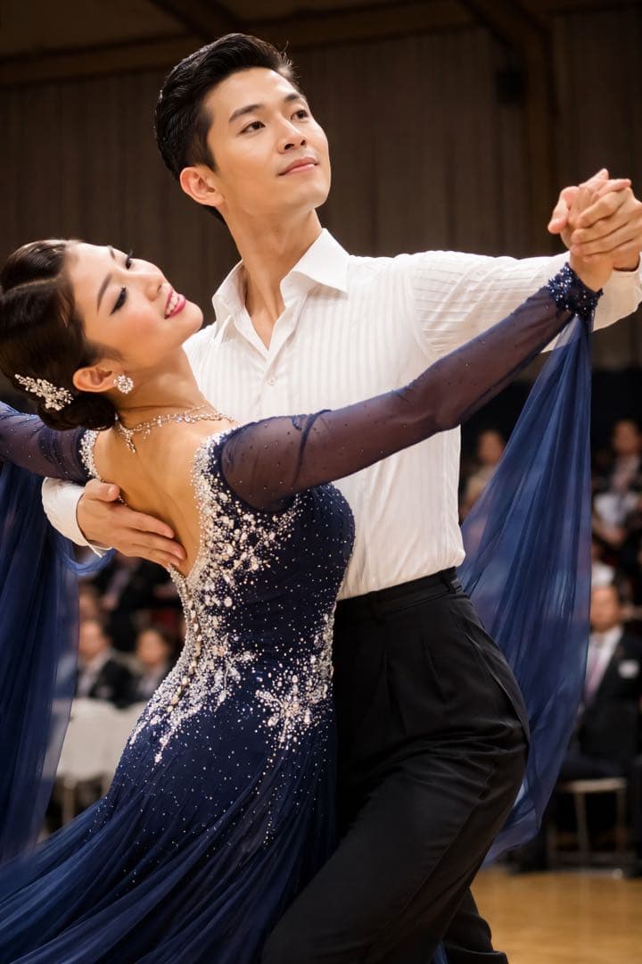 社交ダンスgentil HOMME M長袖シャツ リブ伸縮オフ白