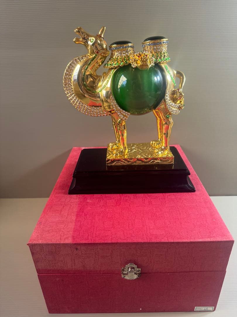 1542 中国美術 りゅうきんらくだ 流金駱駝 金メッキ ラクダ 奮門開拓　2客