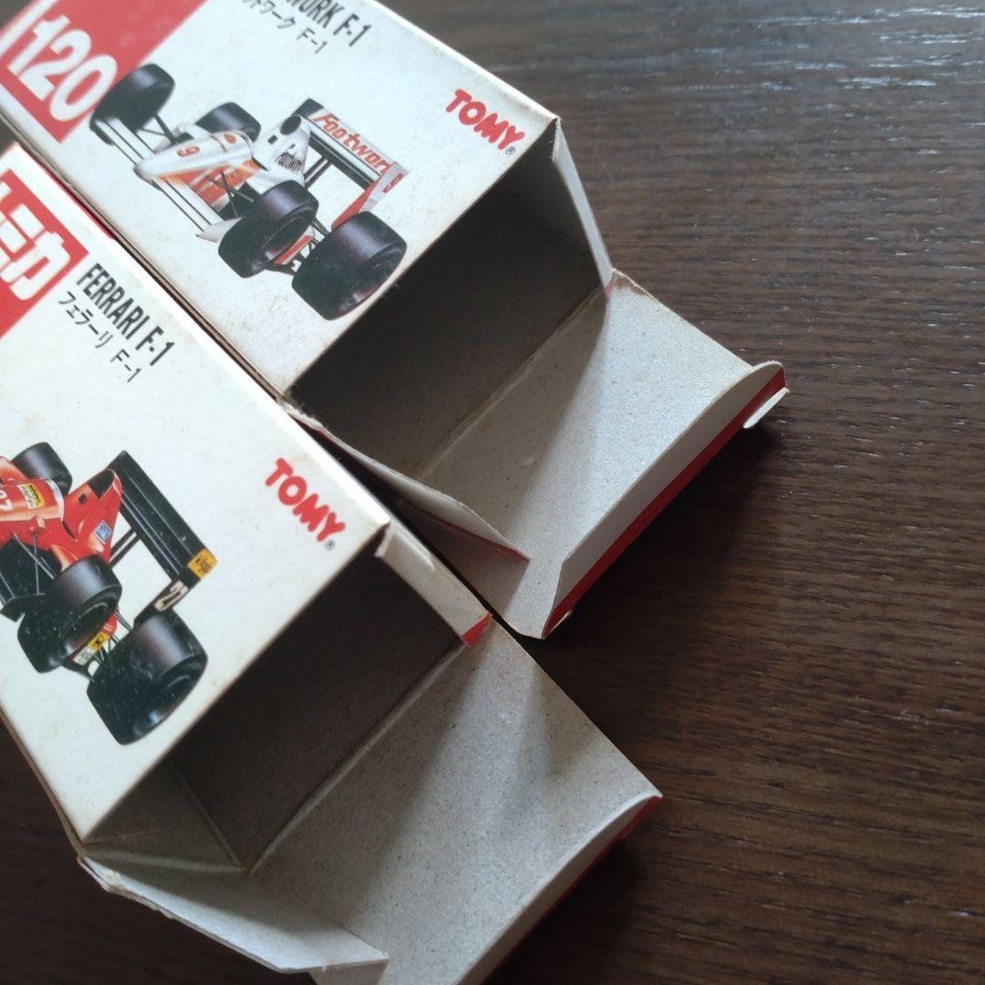 トミカ F1 4台 (ウィリアムズ、ロータス、フェラーリ、フットワーク)未使用