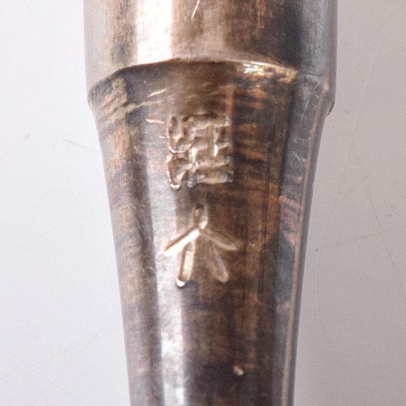 時代提げ物　喫煙具　平安　秦蔵六造　銀煙管　キセル　約36g　共箱　DR8366