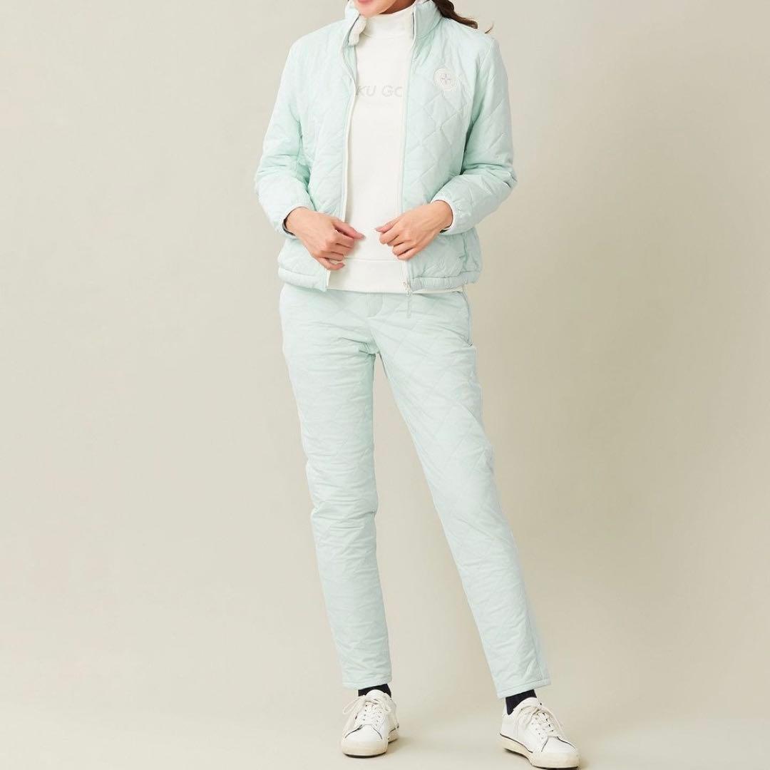 【新品未使用】23区ゴルフ L 高級ダイヤキルト 中綿ベーシックテーパードパンツ