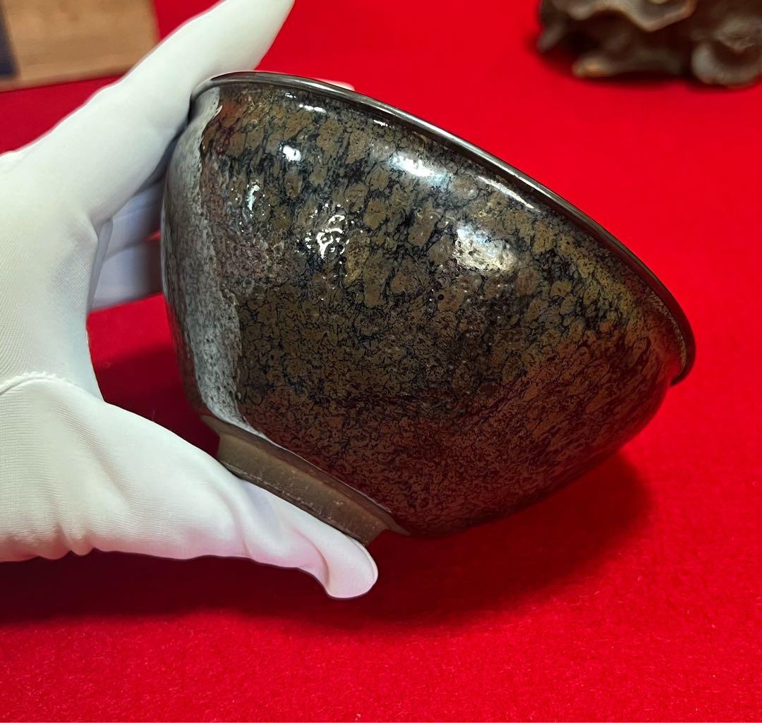 茶道具 油滴天目茶盌 茶椀 建盏 木箱付き