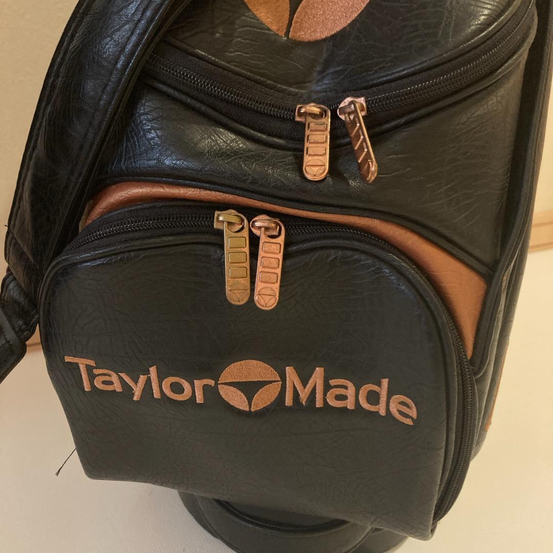 【D D】テーラーメイド キャディバッグ 9型 ブラック×ブラウン
