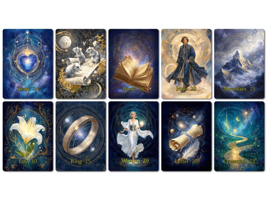 【正規品ルノルマンカード】超美麗デッキ✨海外インディーズ✨宇宙の星図のルノルマン