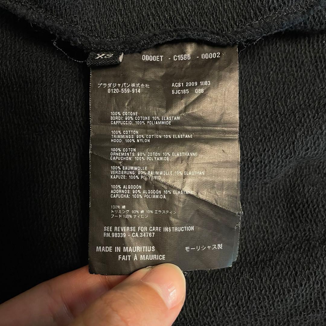 【良品】PRADA SPORT プラダスポーツ パーカー ジャージ ブラック S