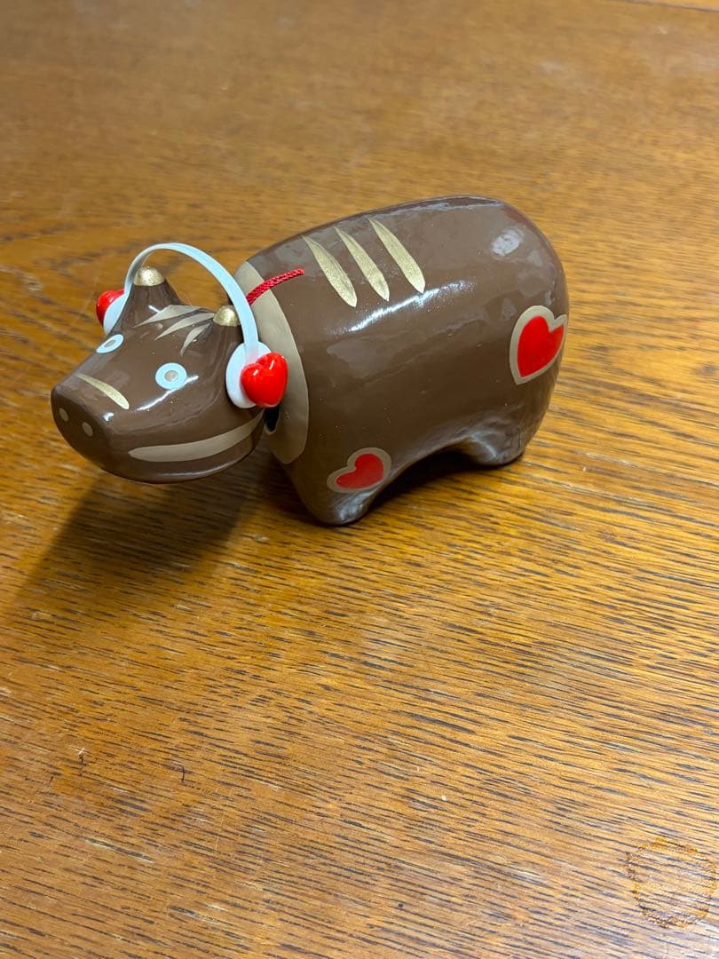 野沢民芸　バレンタイン　赤べこ