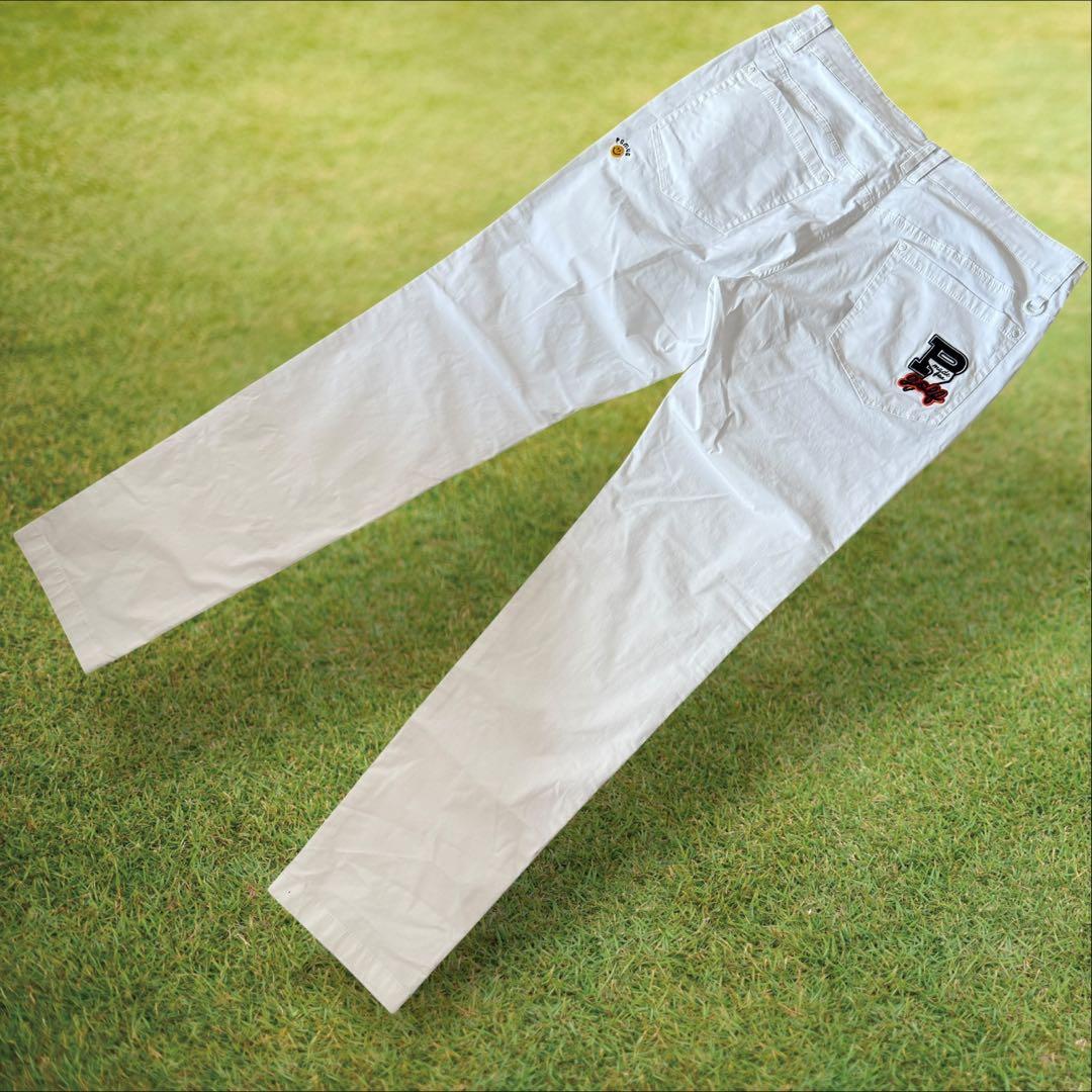 パーリーゲイツ　パンツ　白　ホワイト　6 XL〜XXL相当 ストレッチ素材